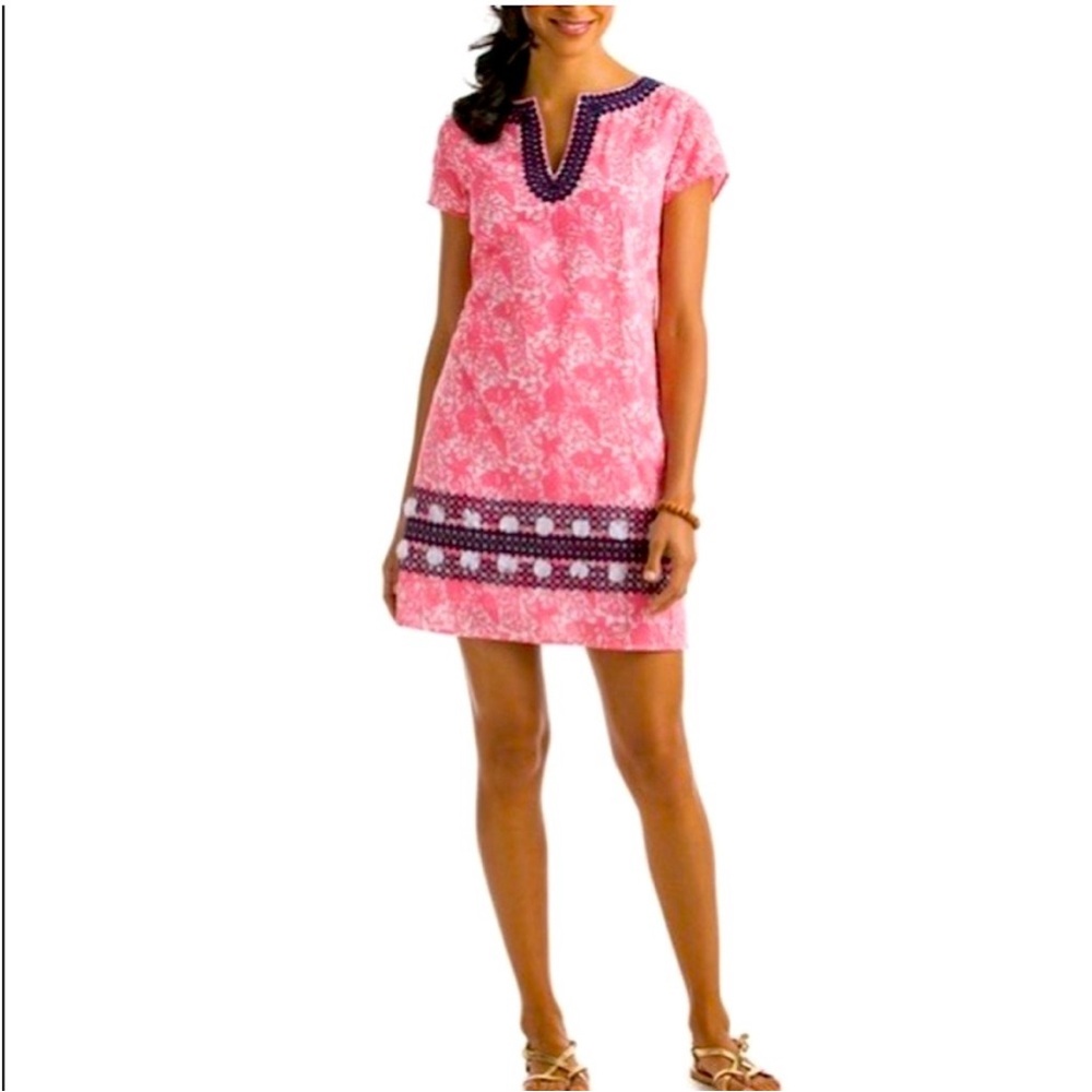 Vineyard Vines Starfish and Coral Linen Mini Dress Size 2